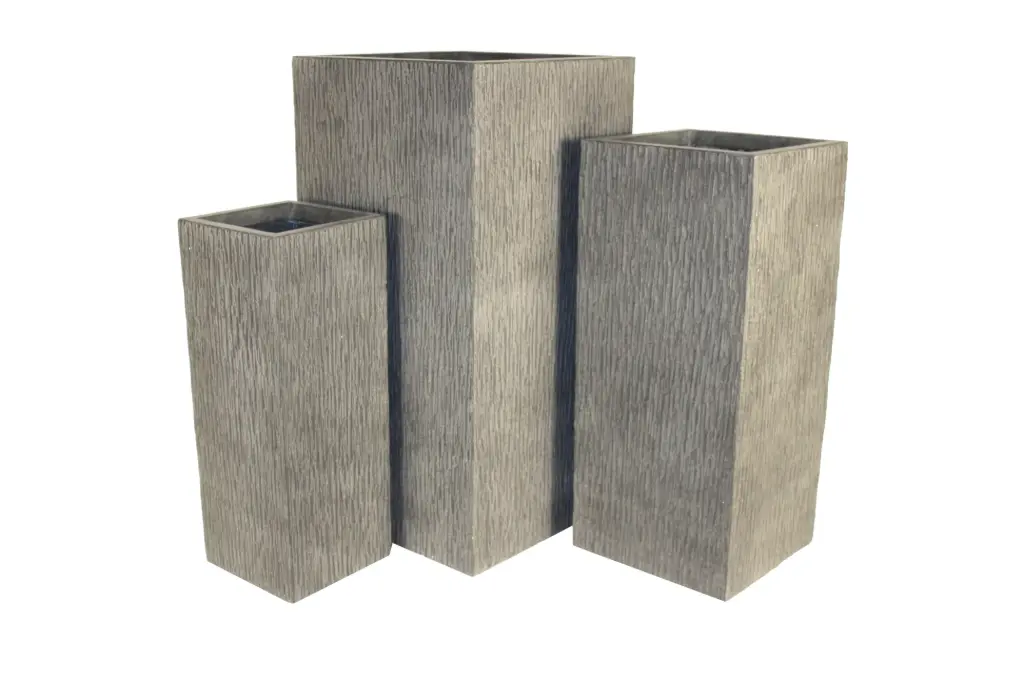 Textured Upright Planter Set
