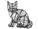 Kitten, Sitting - 9" (Frame)