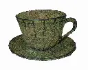 Teacup & Saucer - 6" (Mossed)