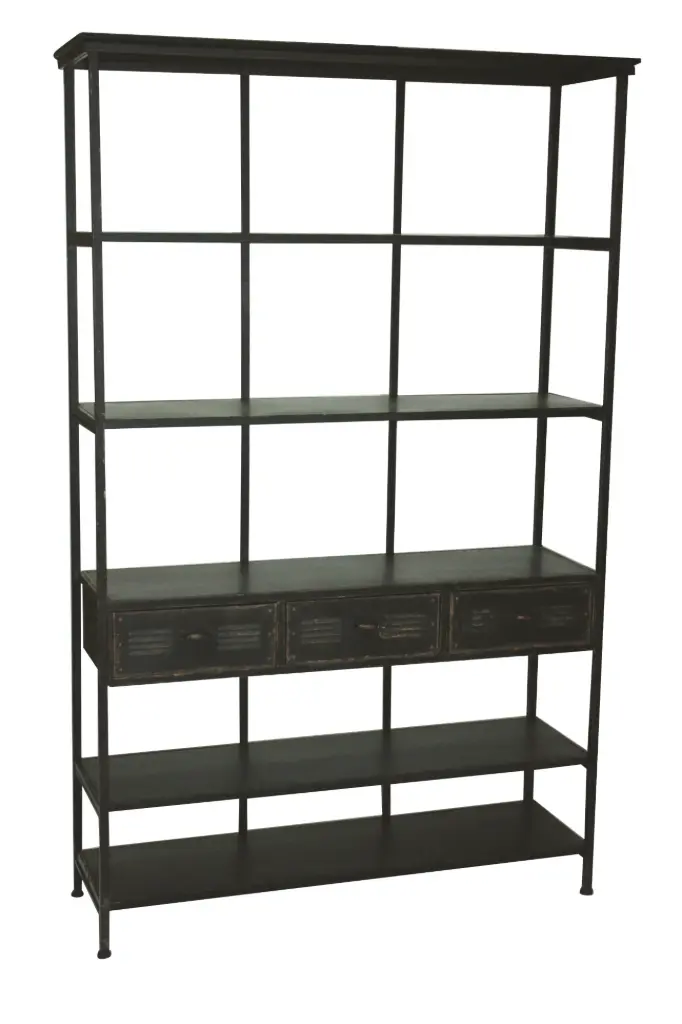 Aged Industrial Wall Shelf System