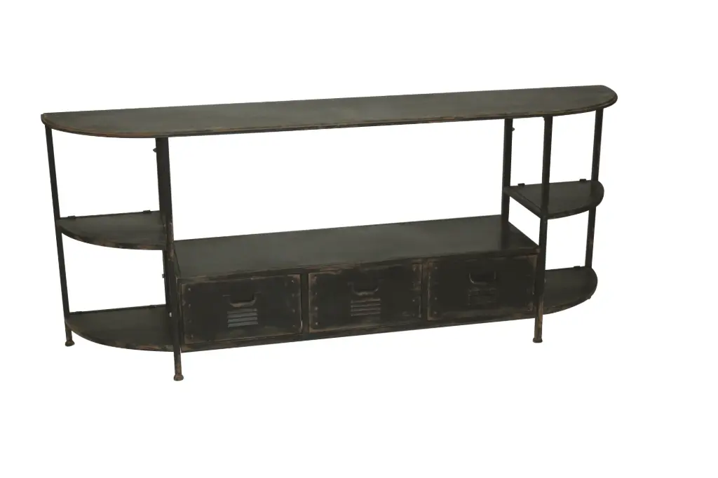 Aged Industrial 2 Tier Shelf System