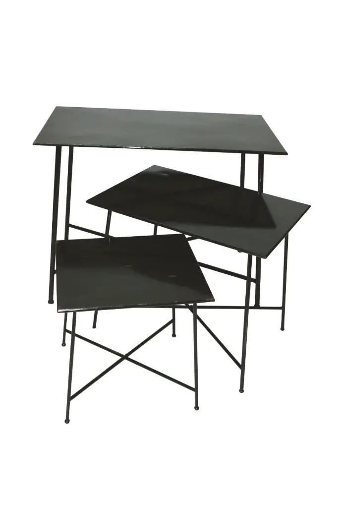 Metal Three Tier Stacking Tables