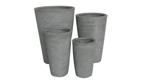 [BRAUN] Round Upright Planter Set - Natural