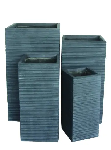 [BRAUN] Tall Square Planter Set - Slate