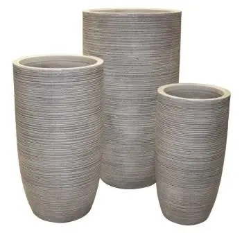 [BRAUN] Tall Scribed Planter Set