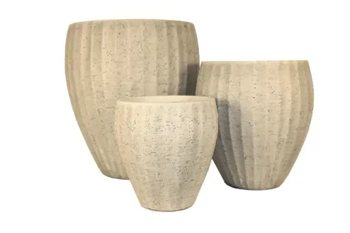 [BRAUN] Rippled Classic Planter Set