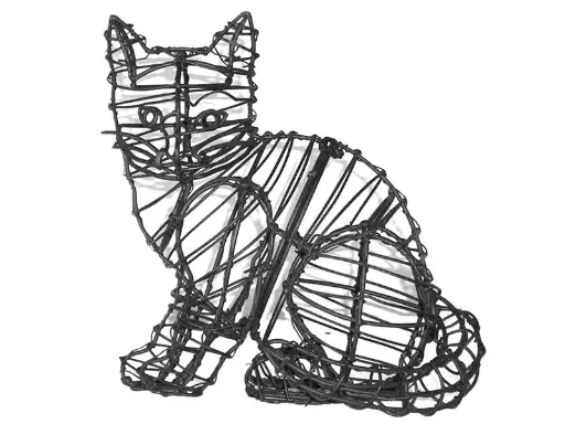 [BRAUN] Kitten, Sitting - 9" (Frame)