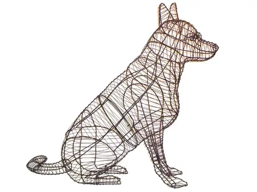 [BRAUN] German Shepherd Sitting - 36" (Frame)