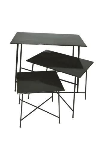 [BRAUN] Metal Three Tier Stacking Tables
